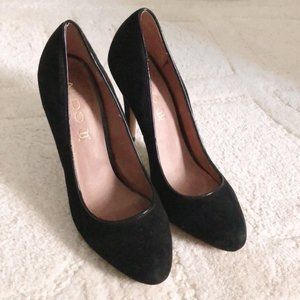 Aldo black suede heels